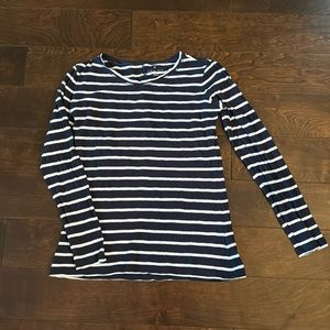 Caslon Navy & White long sleeved shirt M